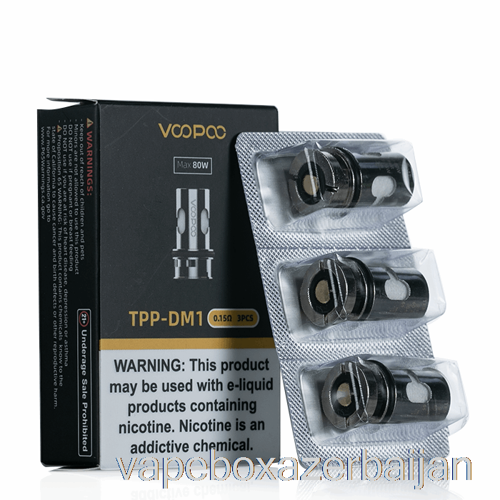 E-Juice Vape VOOPOO TPP Replacement Coils 0.15ohm TPP-DM1 Mesh Coils